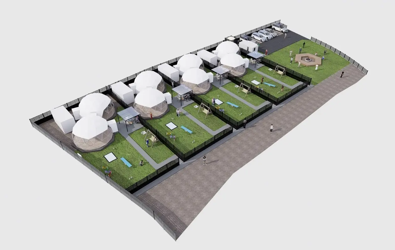 レイクビュードッググランピングGalaxy Lakeview Dog Glamping